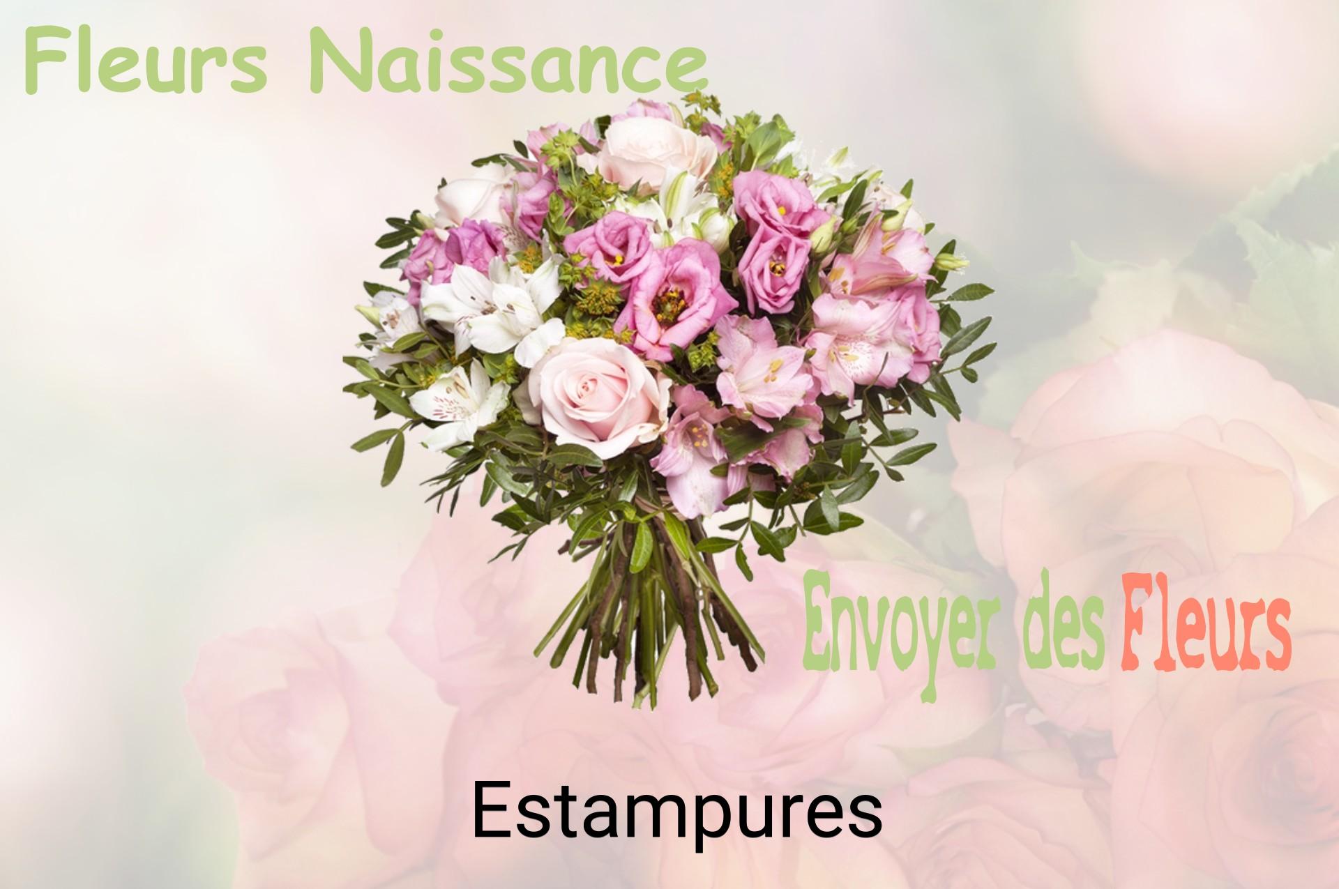 Bouquet de fleurs de naissance livré à Estampures
